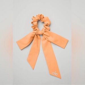 Alo Orange Hair Scrunchie with Bow